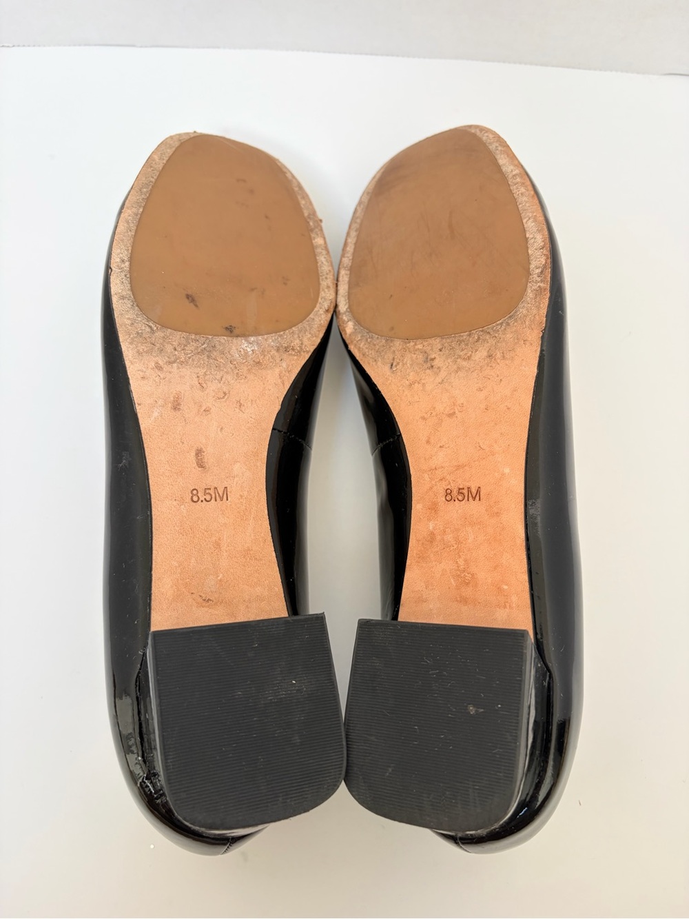 Tory Burch Gigi Pump Square Toe Block Heels Patent Leather Black Gold Size 8.5 - Picture 7 of 14